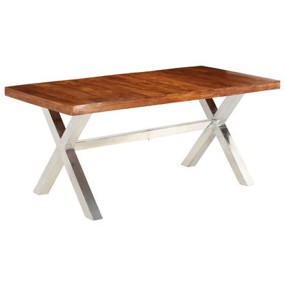 Tavolo da Pranzo in Legno Massello 180x90x76 cm