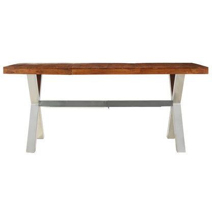 Tavolo da Pranzo in Legno Massello 180x90x76 cm