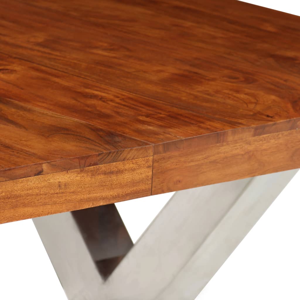 Tavolo da Pranzo in Legno Massello 180x90x76 cm