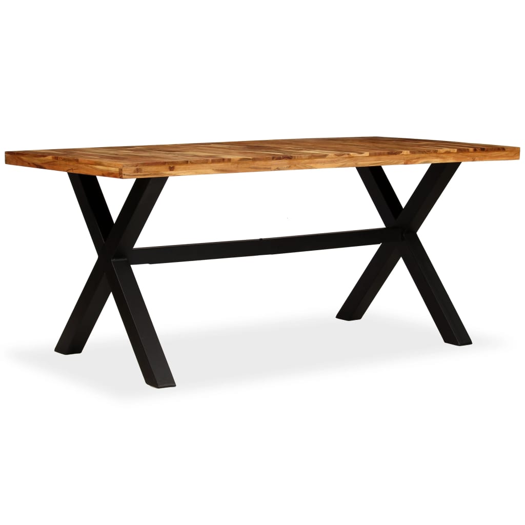 Tavolo da Pranzo Legno Massello di Acacia e Mango 180x90x76 cm