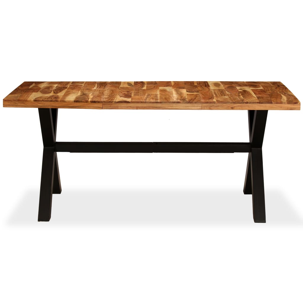 Tavolo da Pranzo Legno Massello di Acacia e Mango 180x90x76 cm