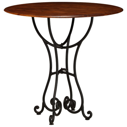 Tavolo da Pranzo in Legno di Acacia Finitura Ambra 80x76 cm