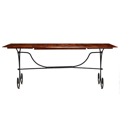 Tavolo da Pranzo in Legno Massello Finitura Ambra 200x100x76 cm