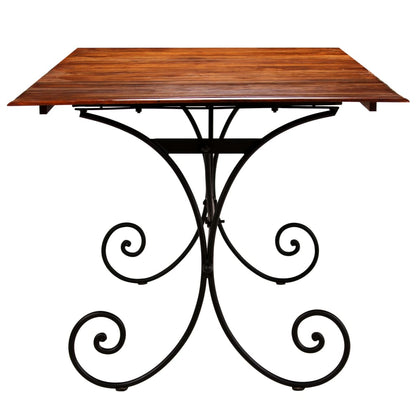Tavolo da Pranzo in Legno Massello Finitura Ambra 200x100x76 cm