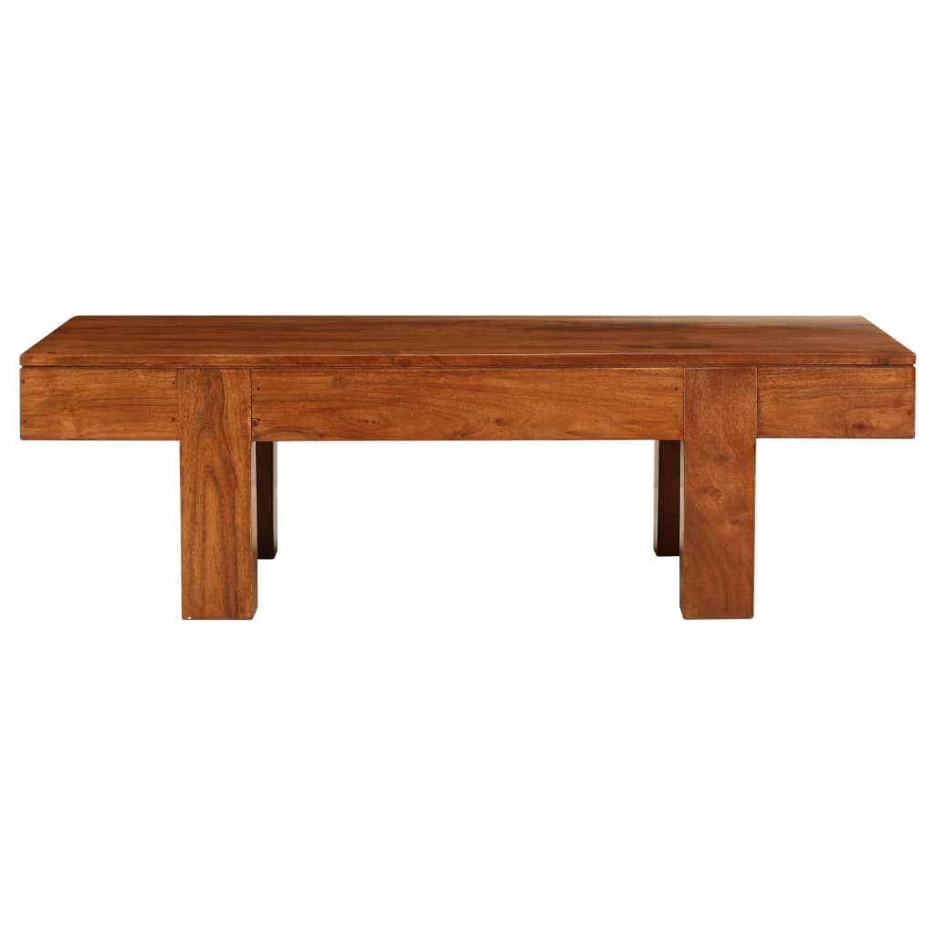 Tavolino da Salotto in Legno Acacia Finitura Ambra 110x55x35 cm