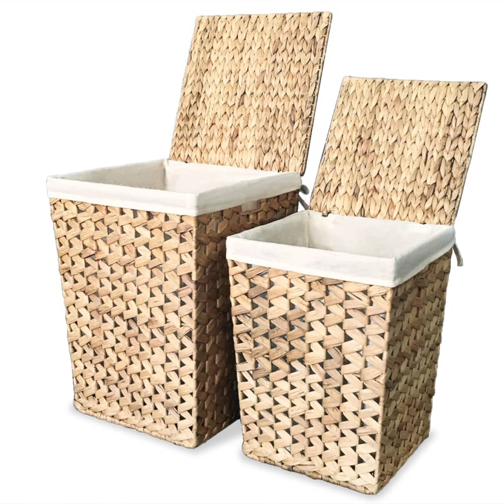 Set di Cesti della Biancheria 2 pz in Giacinto d'Acqua