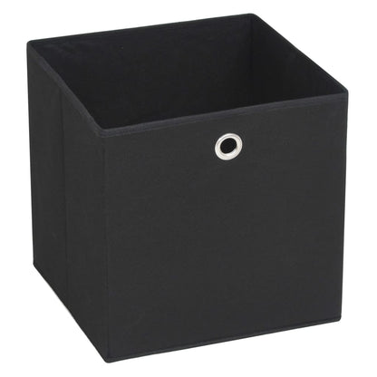 Contenitori 10 pz in Tessuto non Tessuto 32x32x32 cm Nero