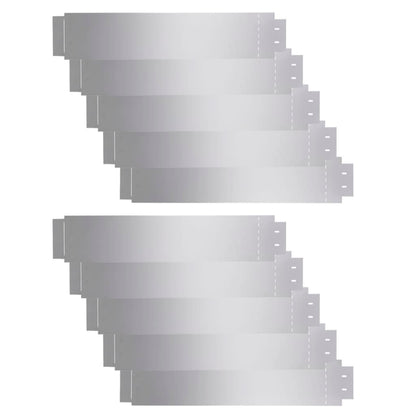 Pannelli Recinzione per Prato 10 pz Acciaio Zincato 100x20 cm