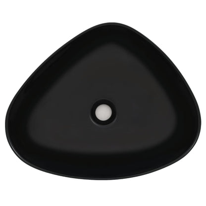 Lavabo Triangolo in Ceramica Nero 50,5x41x12 cm