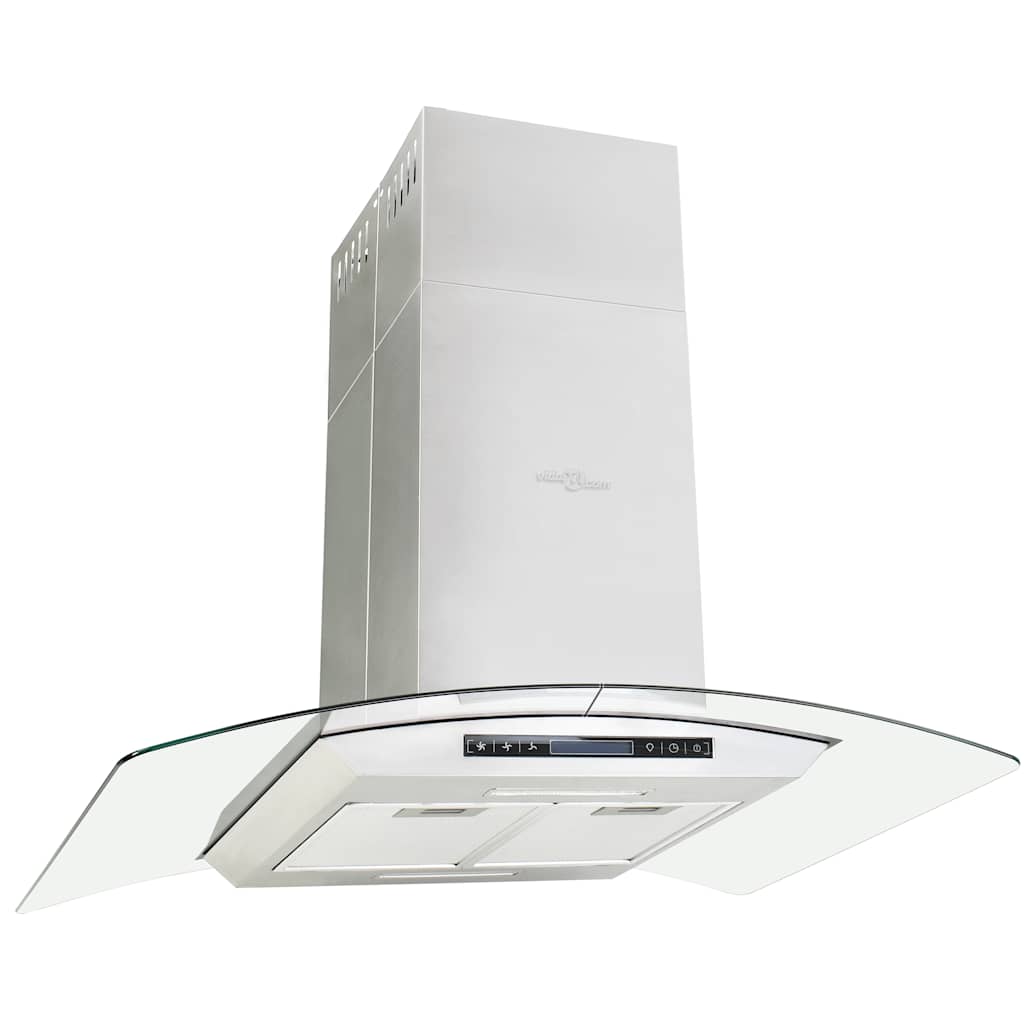 Cappa a Isola 90cm con Display LCD e Sensore Touch 756 mÂ³/h LED