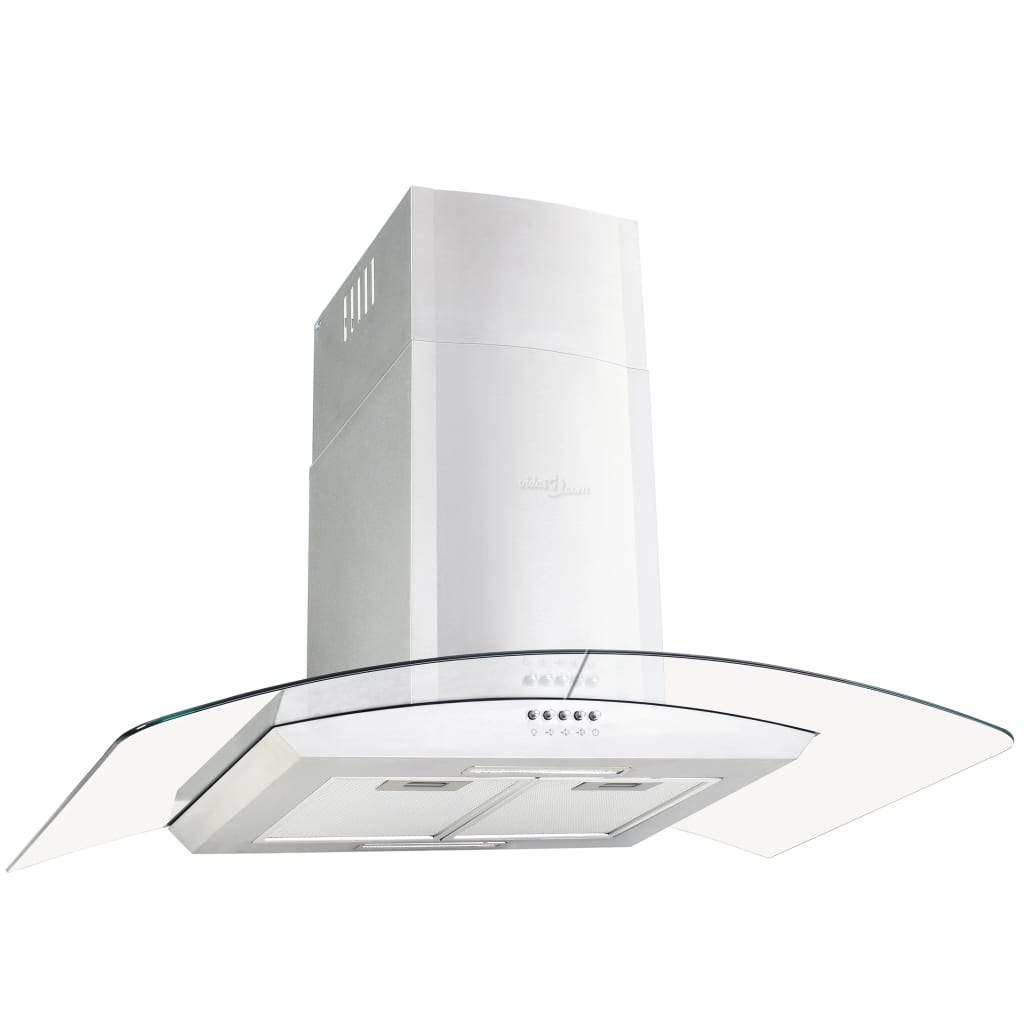 Cappa Aspirante a Muro 90 cm Acciaio Inossidabile 756 mÂ³/h LED