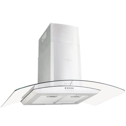 Cappa Aspirante a Muro 90 cm Acciaio Inossidabile 756 mÂ³/h LED