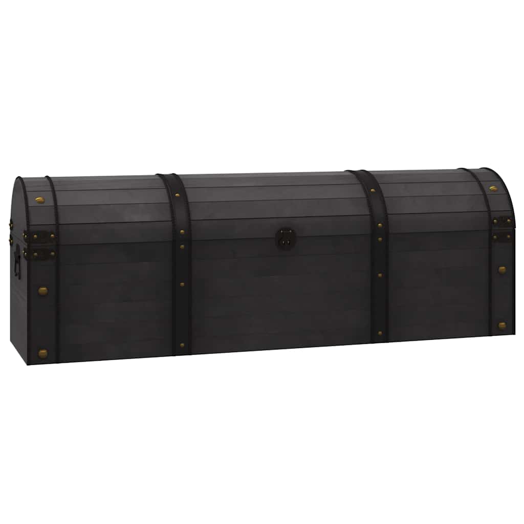 Baule in Legno Massello Stile Vintage 120x30x40 cm