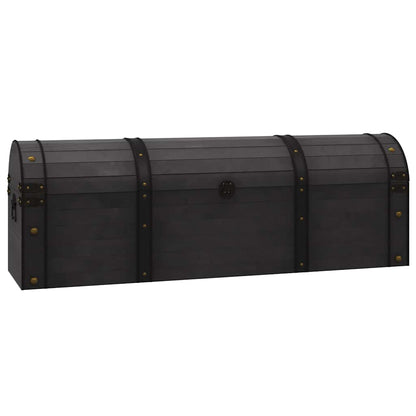Baule in Legno Massello Stile Vintage 120x30x40 cm