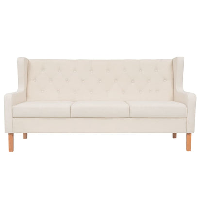 Set Divani 2 pz in Tessuto Bianco Crema