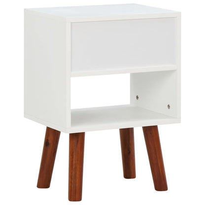 Comodini in Legno Massello di Acacia 2 pz 40x30x57 cm