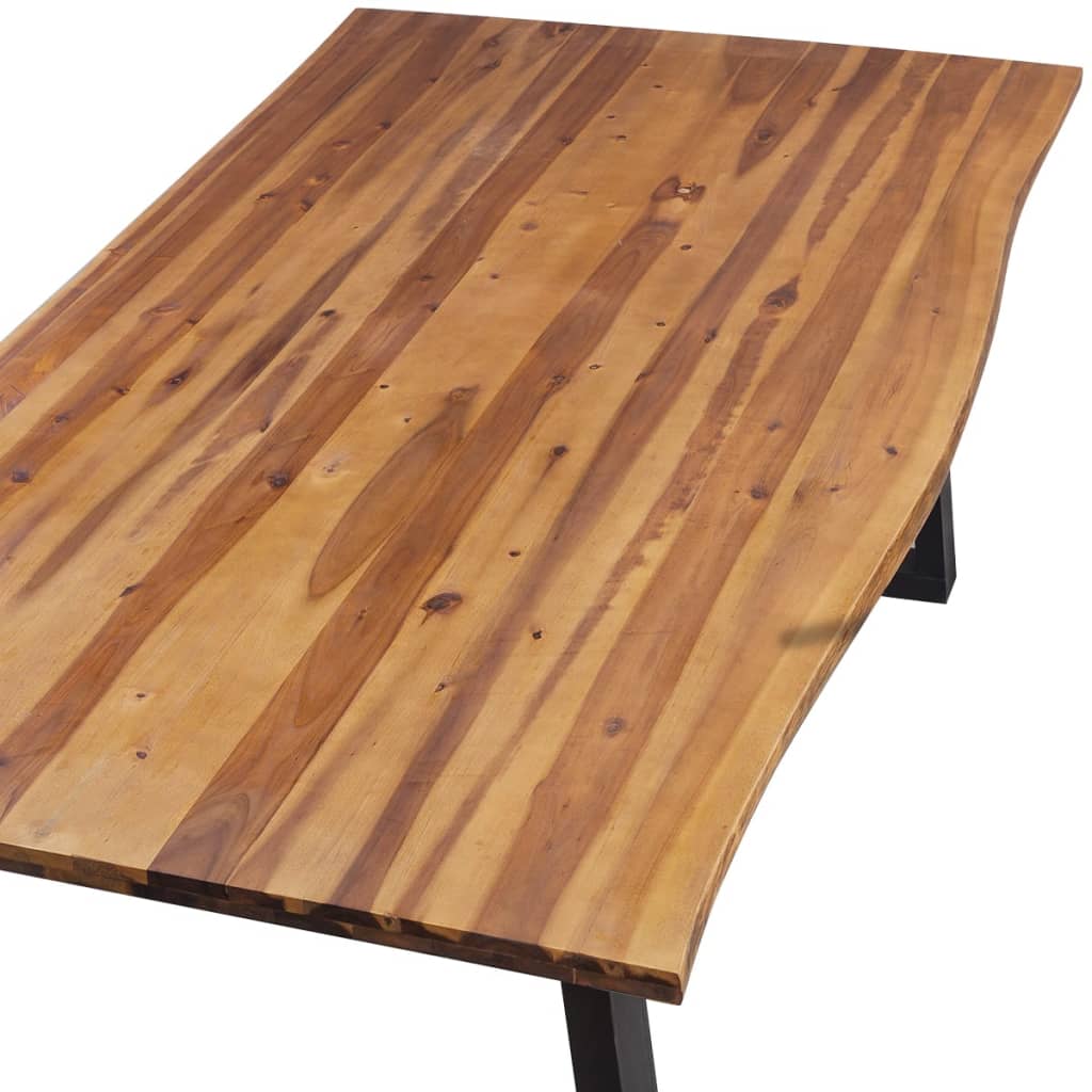 Tavolo da Pranzo Legno Massello Acacia 200x90 cm