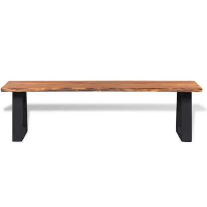 Panca in Legno Massello di Acacia 145 cm