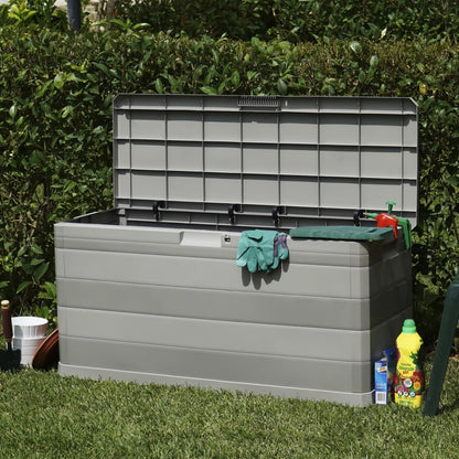 Baule da Giardino Grigio 117x45x56 cm
