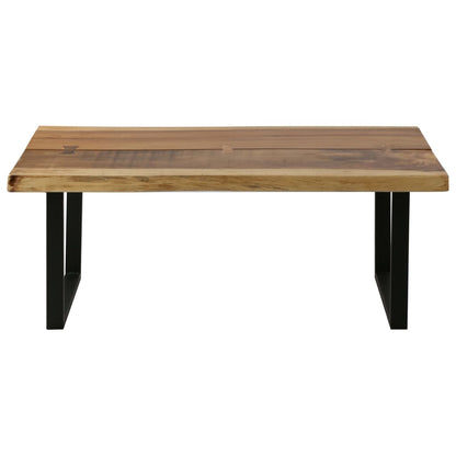 Tavolino da Salotto in Legno Massello di Suar 102x56x41 cm