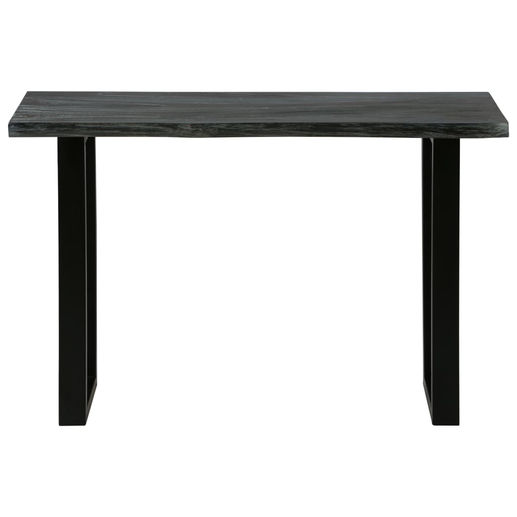 Tavolo Consolle in Legno Massello di Mindi 110x35x75 cm Grigio