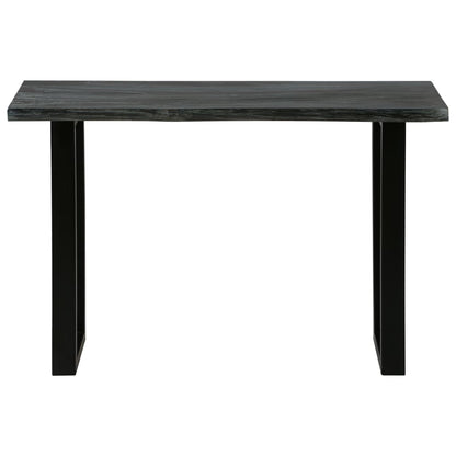 Tavolo Consolle in Legno Massello di Mindi 110x35x75 cm Grigio