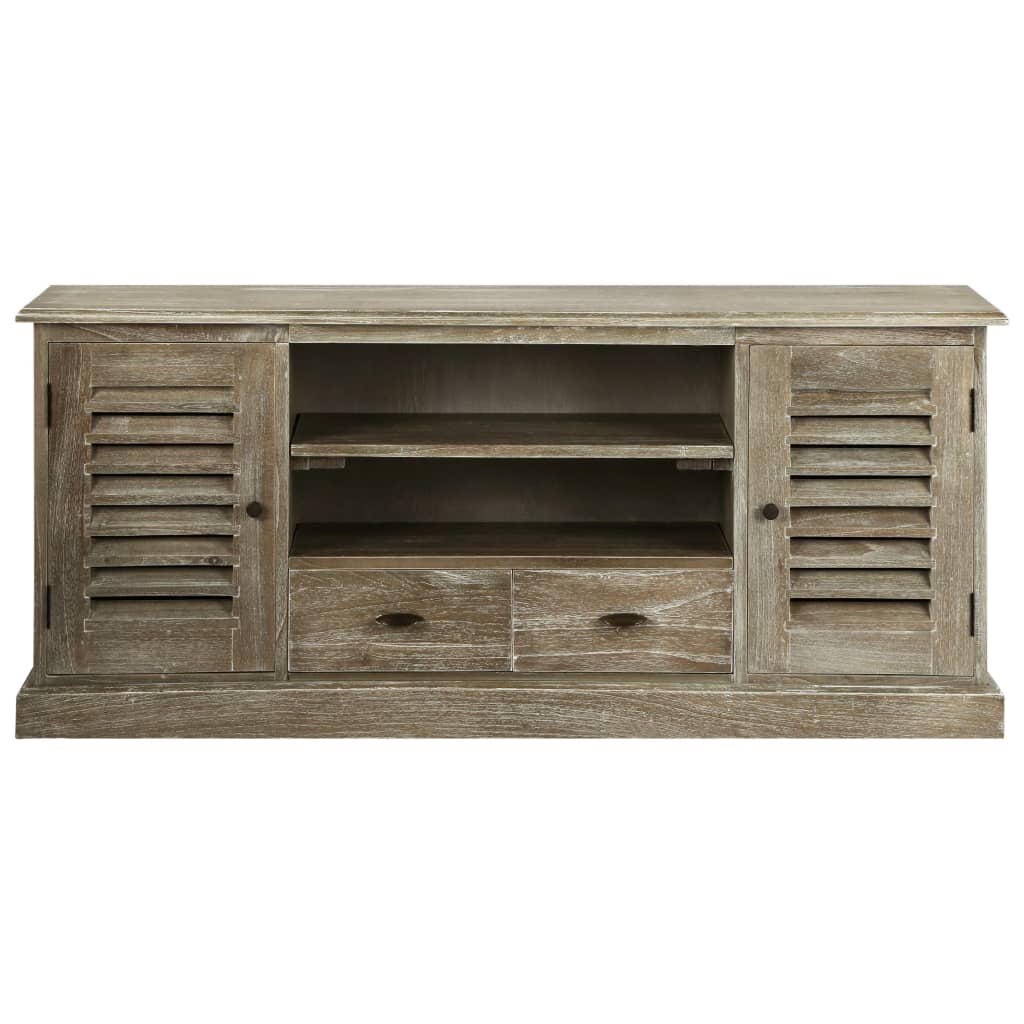 Mobile Porta TV in Legno Massello di Mindi 145x35x60 cm
