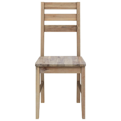 Sedie da Pranzo 2 pz in Legno Massello di Acacia