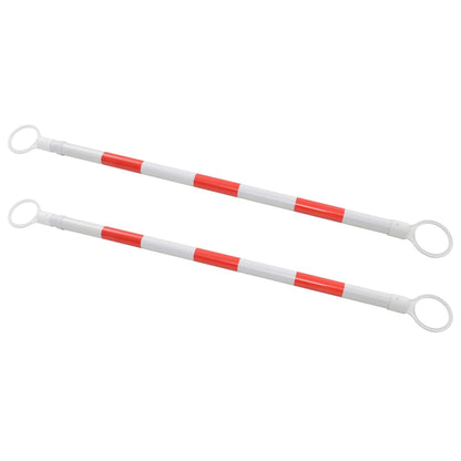 Barre Retrattili per Coni Stradali 2 pz ABS 116-197 cm