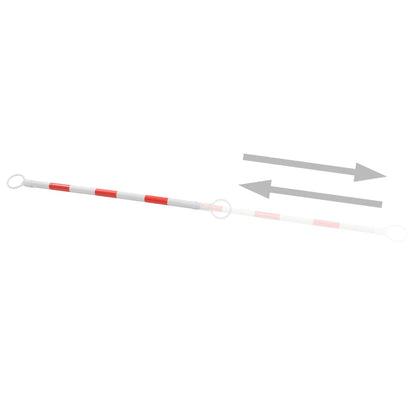 Barre Retrattili per Coni Stradali 2 pz ABS 116-197 cm