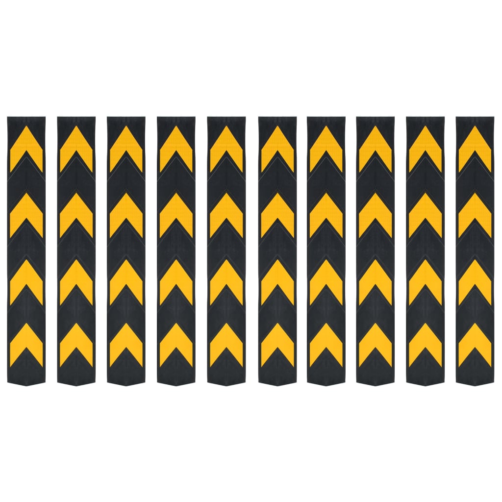Protezioni Angolari Riflettenti 10 pz in Gomma 80 cm