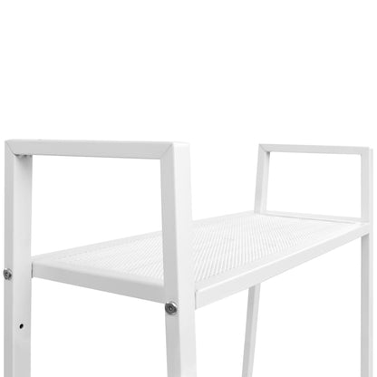 Libreria a Scala con 4 Ripiani in Metallo Bianco