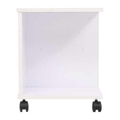 Scaffale con Ruote 50x35x42 cm Bianco
