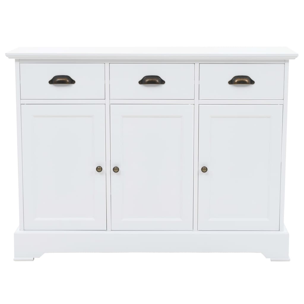 Credenza con 3 Ante in MDF e Legno di Pino 105x35x77,5 cm