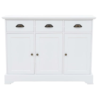 Credenza con 3 Ante in MDF e Legno di Pino 105x35x77,5 cm