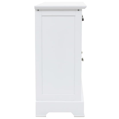 Credenza con 3 Ante in MDF e Legno di Pino 105x35x77,5 cm