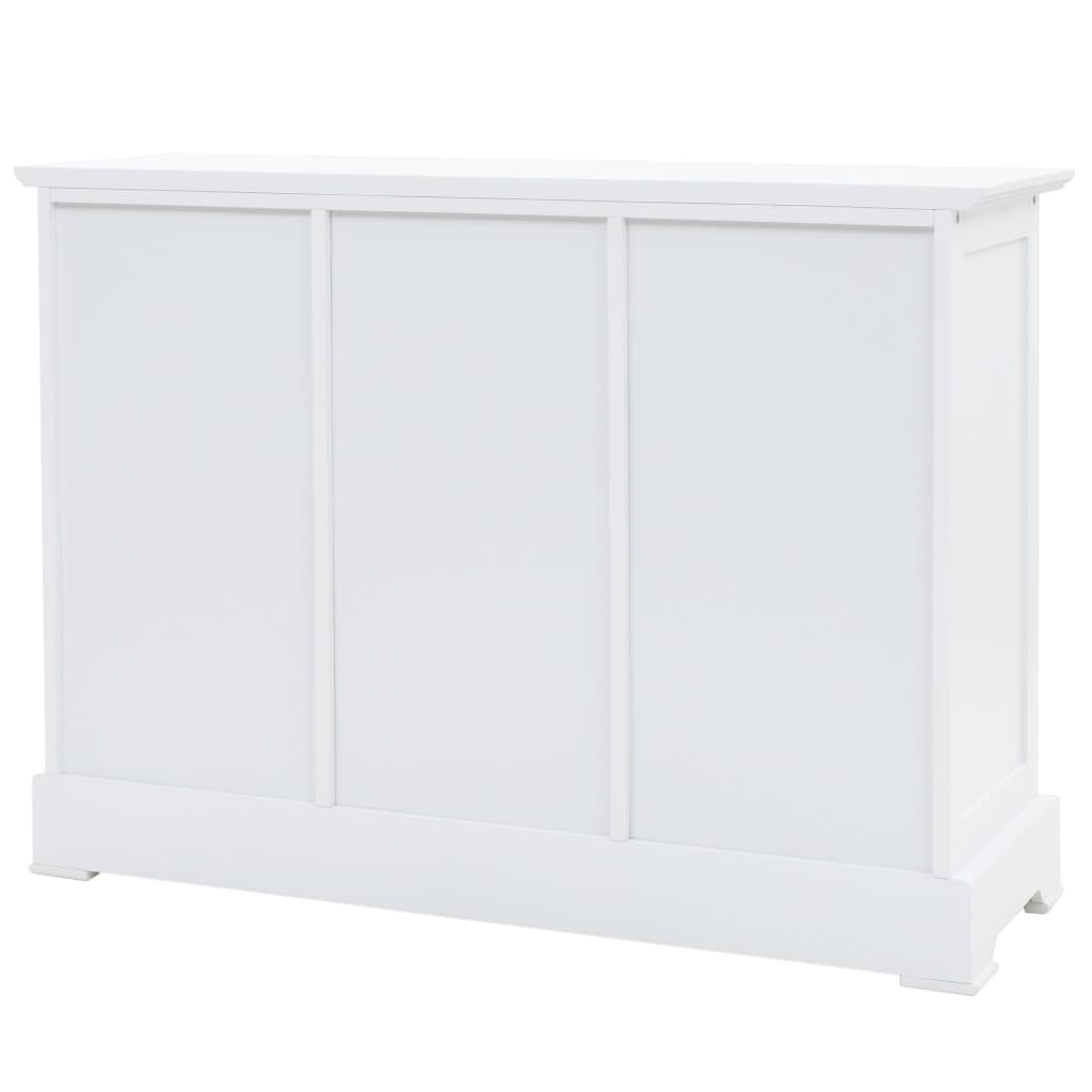 Credenza con 3 Ante in MDF e Legno di Pino 105x35x77,5 cm
