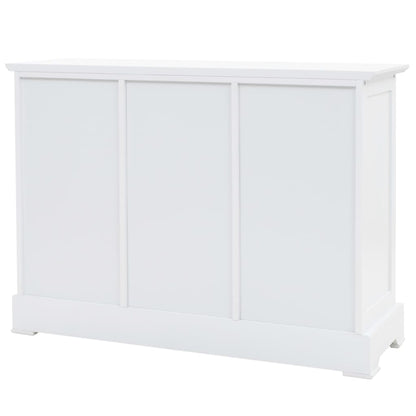 Credenza con 3 Ante in MDF e Legno di Pino 105x35x77,5 cm