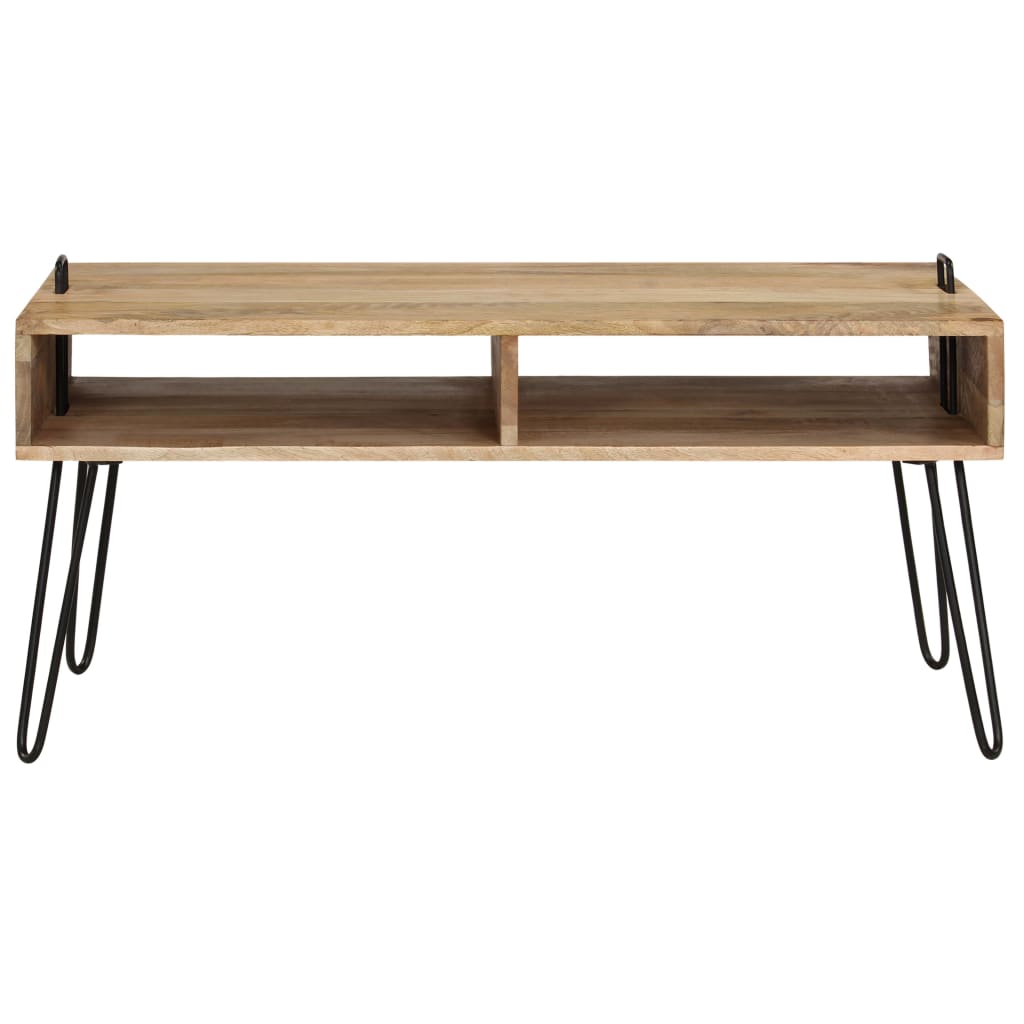 Tavolino da Salotto in Legno Massello di Mango 100x60x45 cm