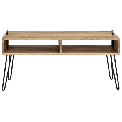 Tavolino da Salotto in Legno Massello di Mango 100x60x45 cm