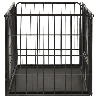 Box per Cuccioli in Acciaio 91,5x59x61 cm