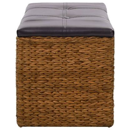 Panca in Giunco con 2 Ceste 71x40x42 cm Marrone