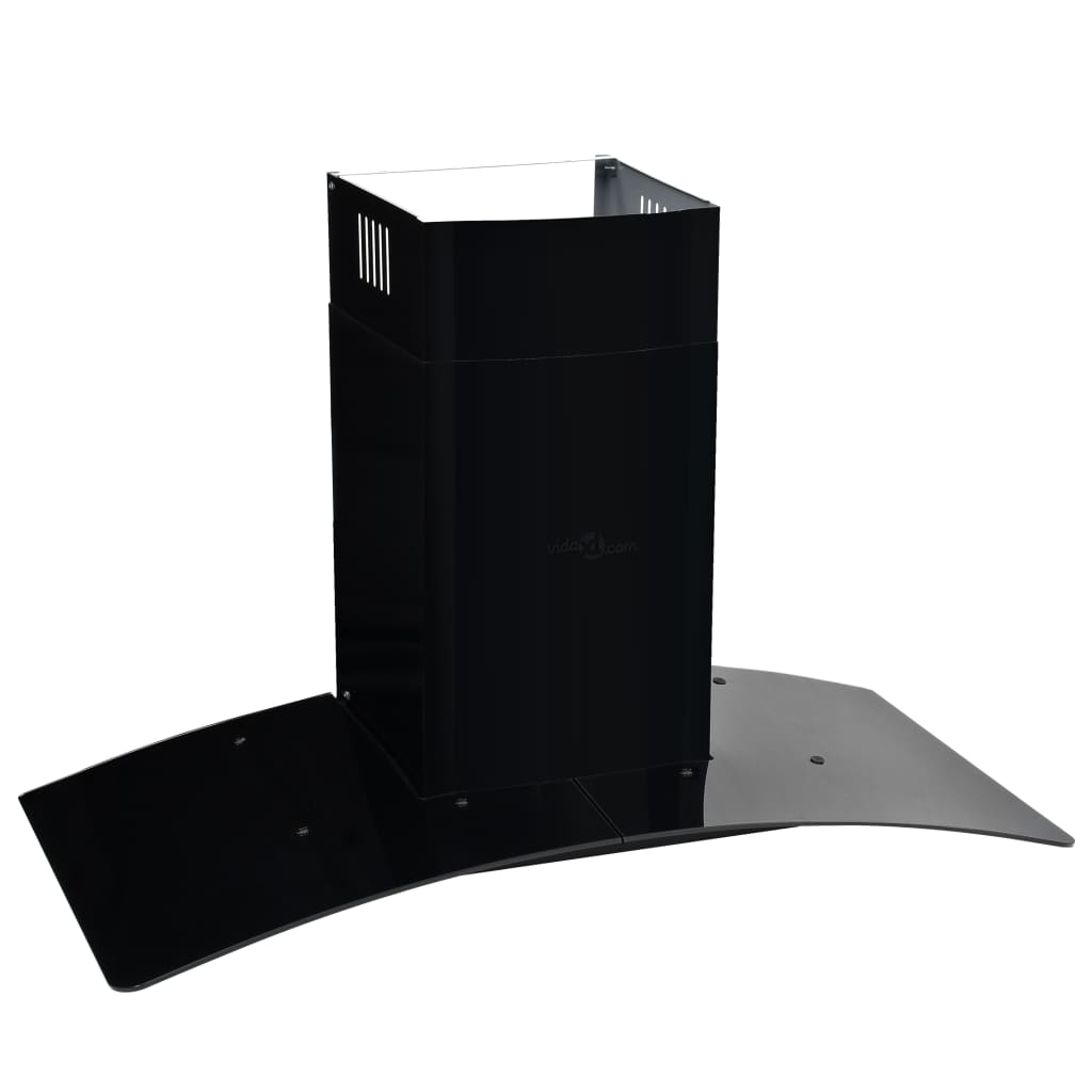 Cappa Aspirante a Muro Acciaio Inox 756 mÂ³/h 90 cm Nera