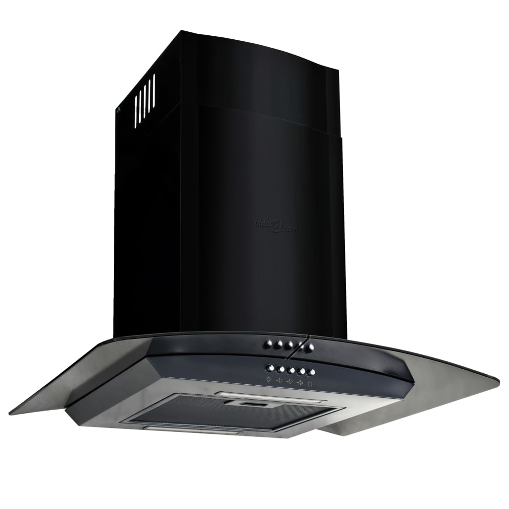 Cappa Aspirante a Muro Acciaio Inox 756 mÂ³/h 60 cm Nera