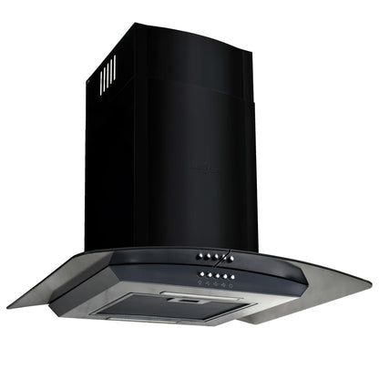 Cappa Aspirante a Muro Acciaio Inox 756 mÂ³/h 60 cm Nera