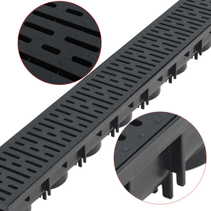 Canalette di Drenaggio 3 pz Plastica 3 m