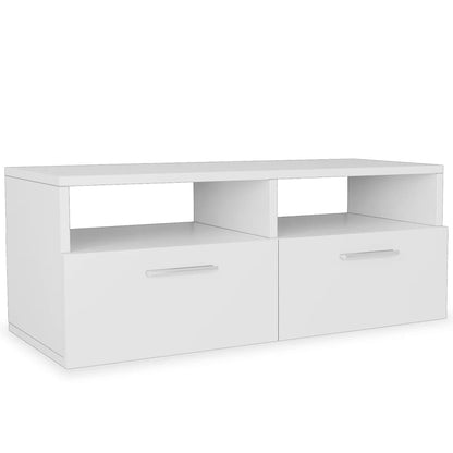 Mobili TV 2 pz in Legno Multistrato 95x35x36 cm Bianchi