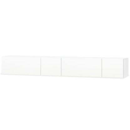 Mobili TV 2 pz in Legno Multistrato 120x40x34 cm Bianco Lucido
