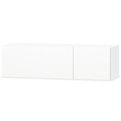 Mobili TV 2 pz in Legno Multistrato 120x40x34 cm Bianco Lucido