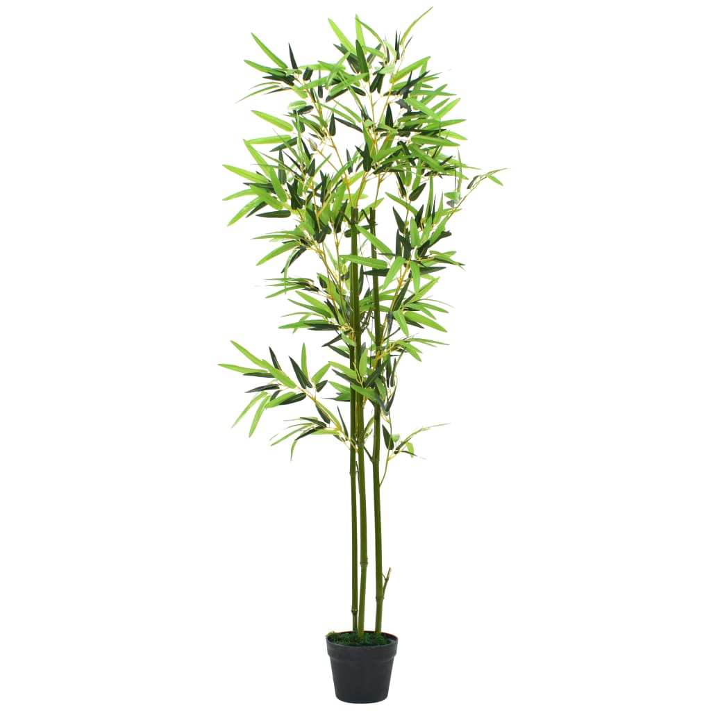 Pianta di Bambù Artificiale con Vaso 150 cm Verde